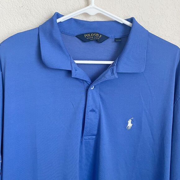 Polo Ralph Lauren Mens Shirt XL Blue Gold Active Performance Crocker Partners - Picture 3 of 11